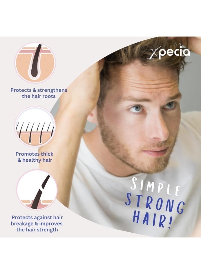 XPECIA Men’s DHT Blocker Tablets – Supports New Hair Growth & Hair Strength, 60 Tablets - Image 2